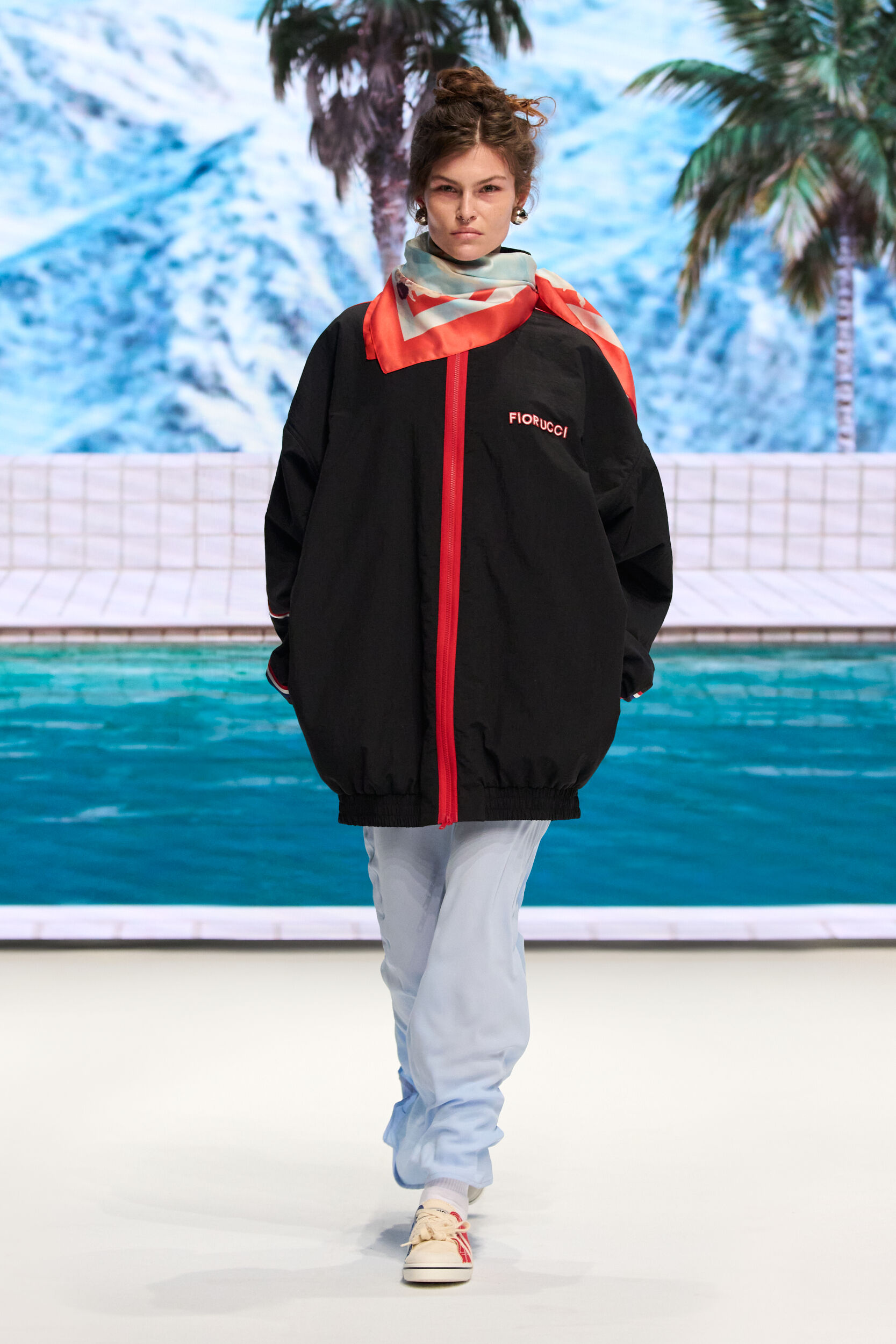 Hot Winter Tricolor Stripe Jacket Black